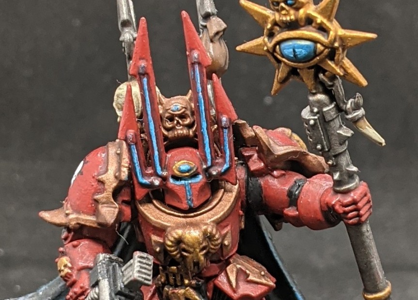 Crimson Slaughter Sorcerer Lord in Terminator Armour